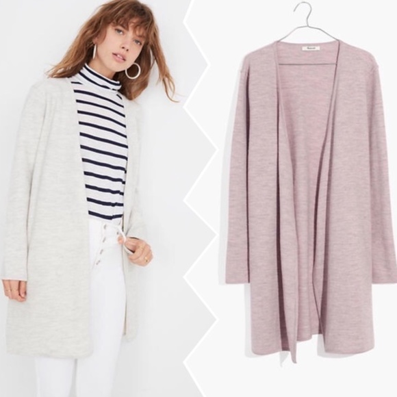 Madewell Sweaters - HP✨ MADEWELL Lilac Lombard Sweater Coat Cardigan S
